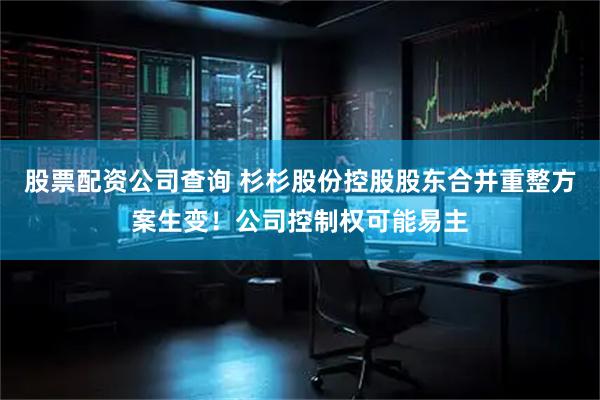 股票配资公司查询 杉杉股份控股股东合并重整方案生变！公司控制权可能易主